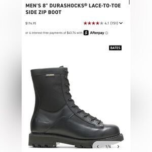 MEN'S 8" DURASHOCKS® LACE-TO-TOE SIDE ZIP BOOT (Size 9)